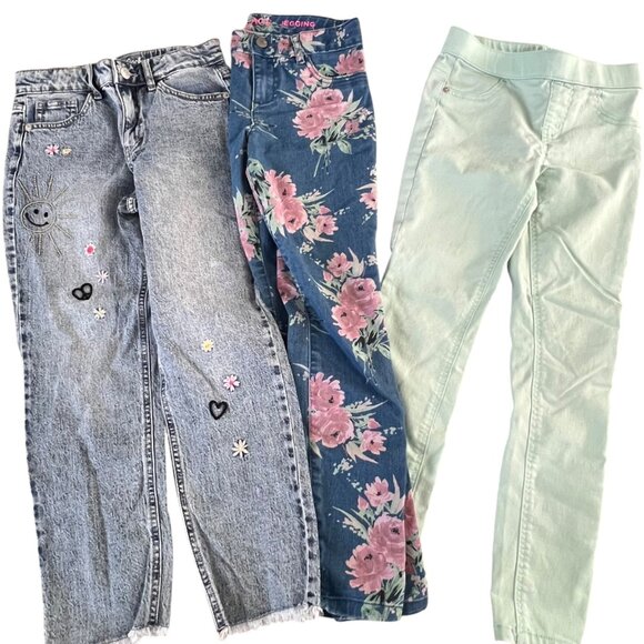 14 pc Girls Size 10/12 Spring Clothing Lot 8 Shirts 3 Jeans 3 Bottoms - Picture 3 of 6